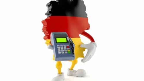 la carte de l'Allemagne avec une calculatrice, pour symboliser le calcul du salaire brut et net en Allemagne